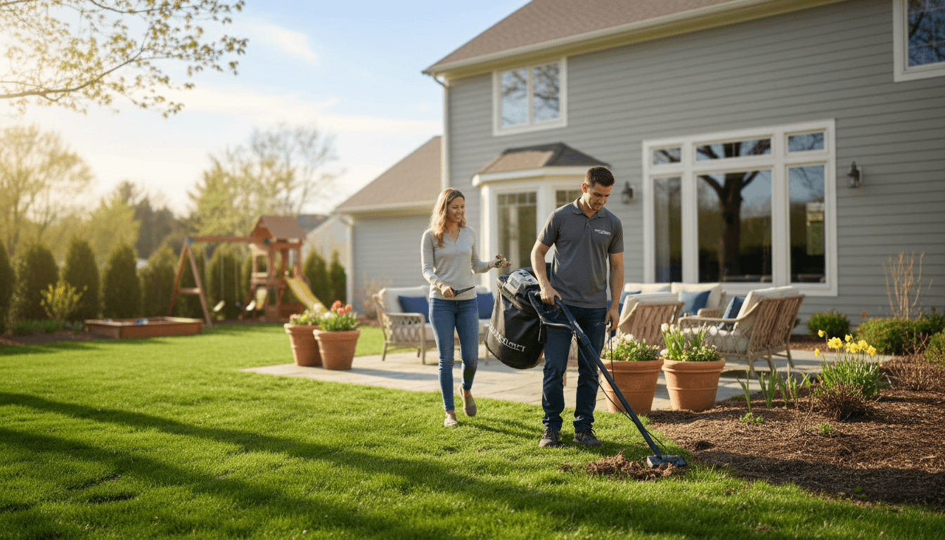 Yard Detailing cleaning professional maintaining outdoor property in Senica